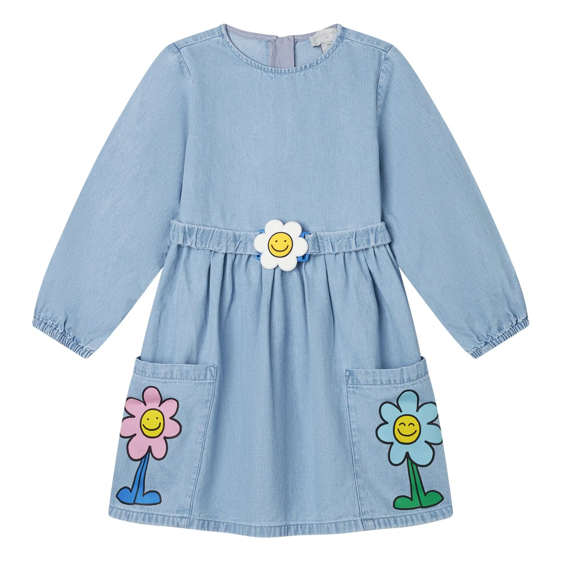 Stella Mccartney Kids Denim Blue Paquerette Denim Dress