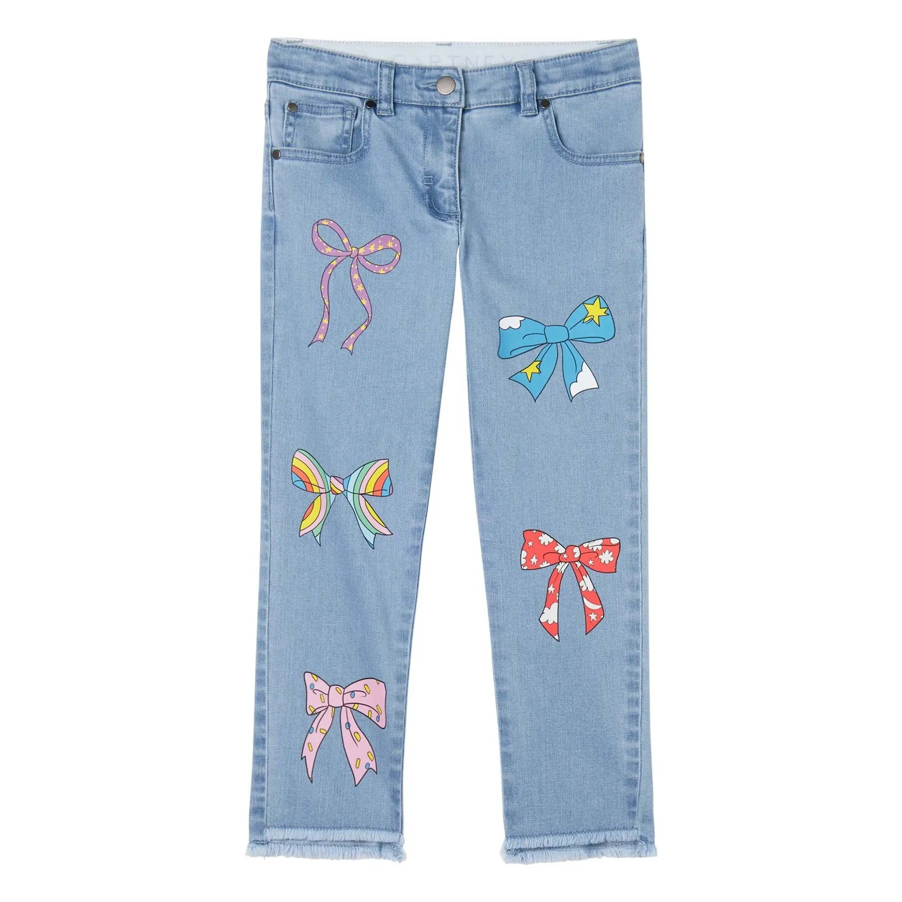 Stella Mccartney Kids Denim Blue Jean Nœuds