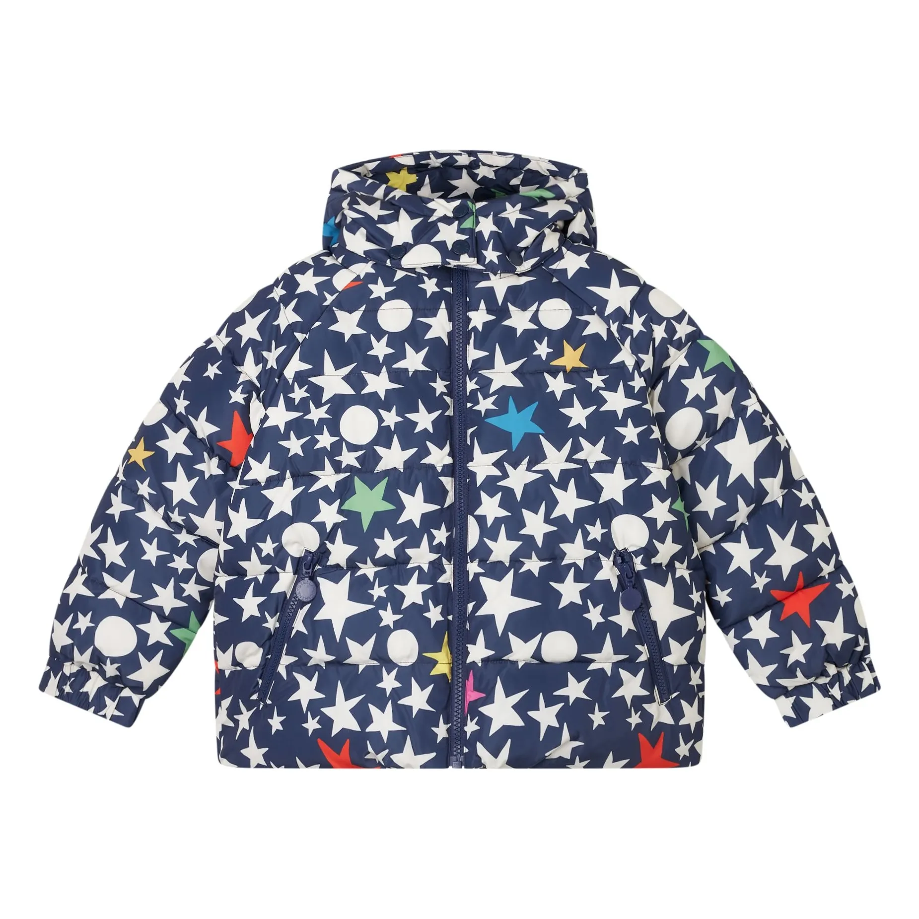 Stella Mccartney Kids Blue Doudoune Etoiles