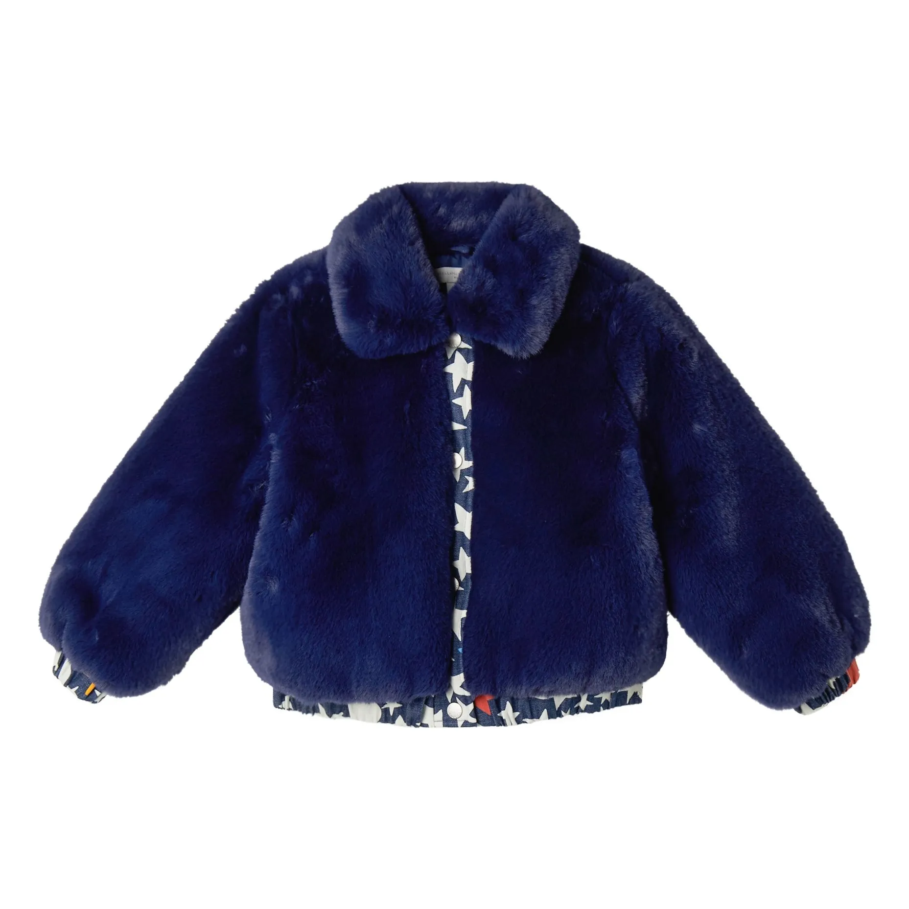 Stella Mccartney Kids Blue Star Fur Jacket