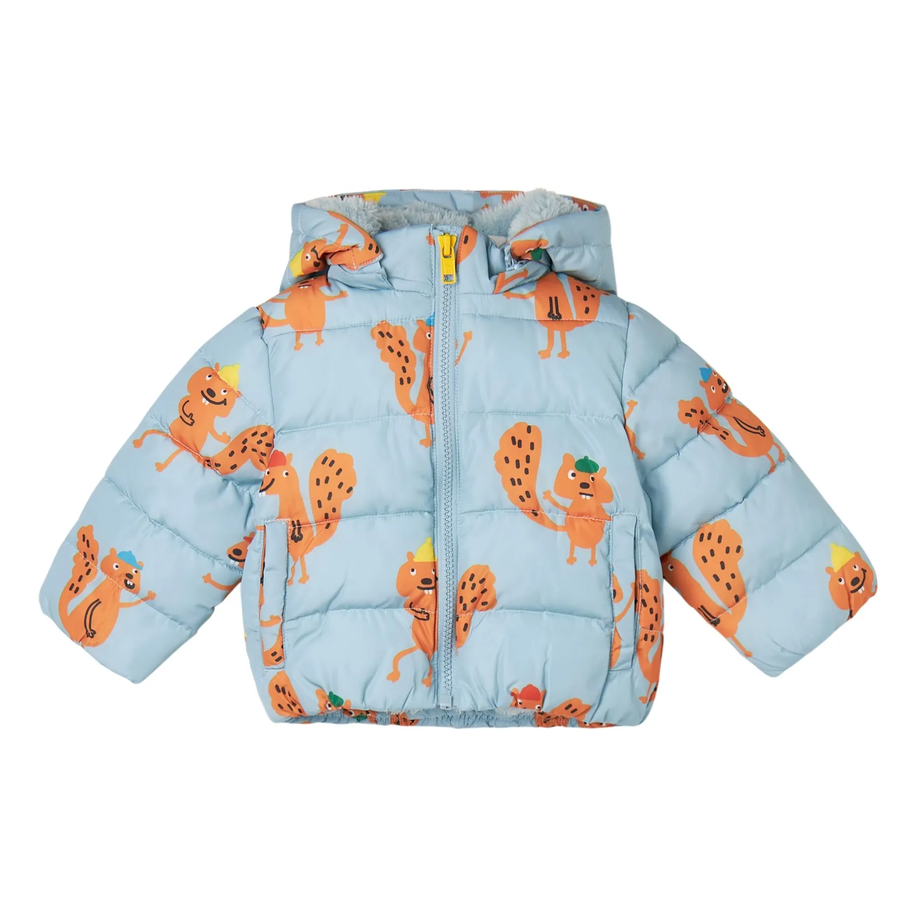 Stella Mccartney Kids Light Blue Squirrels Down Jacket
