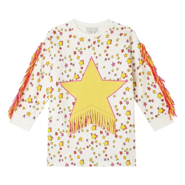 Vestido de estrellas con flecos | Crudo