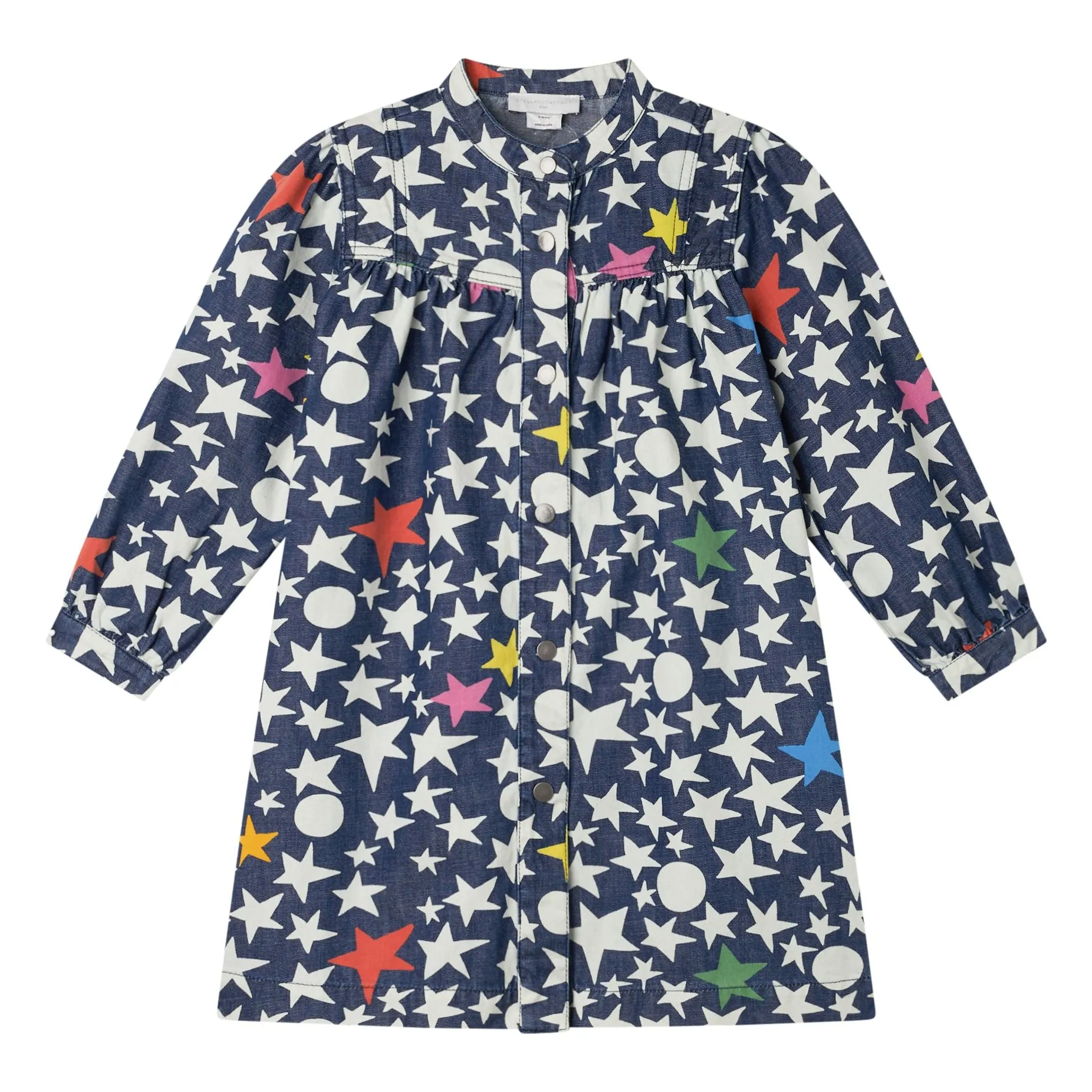 Stella Mccartney Kids Denim Blue Denim Star Dress