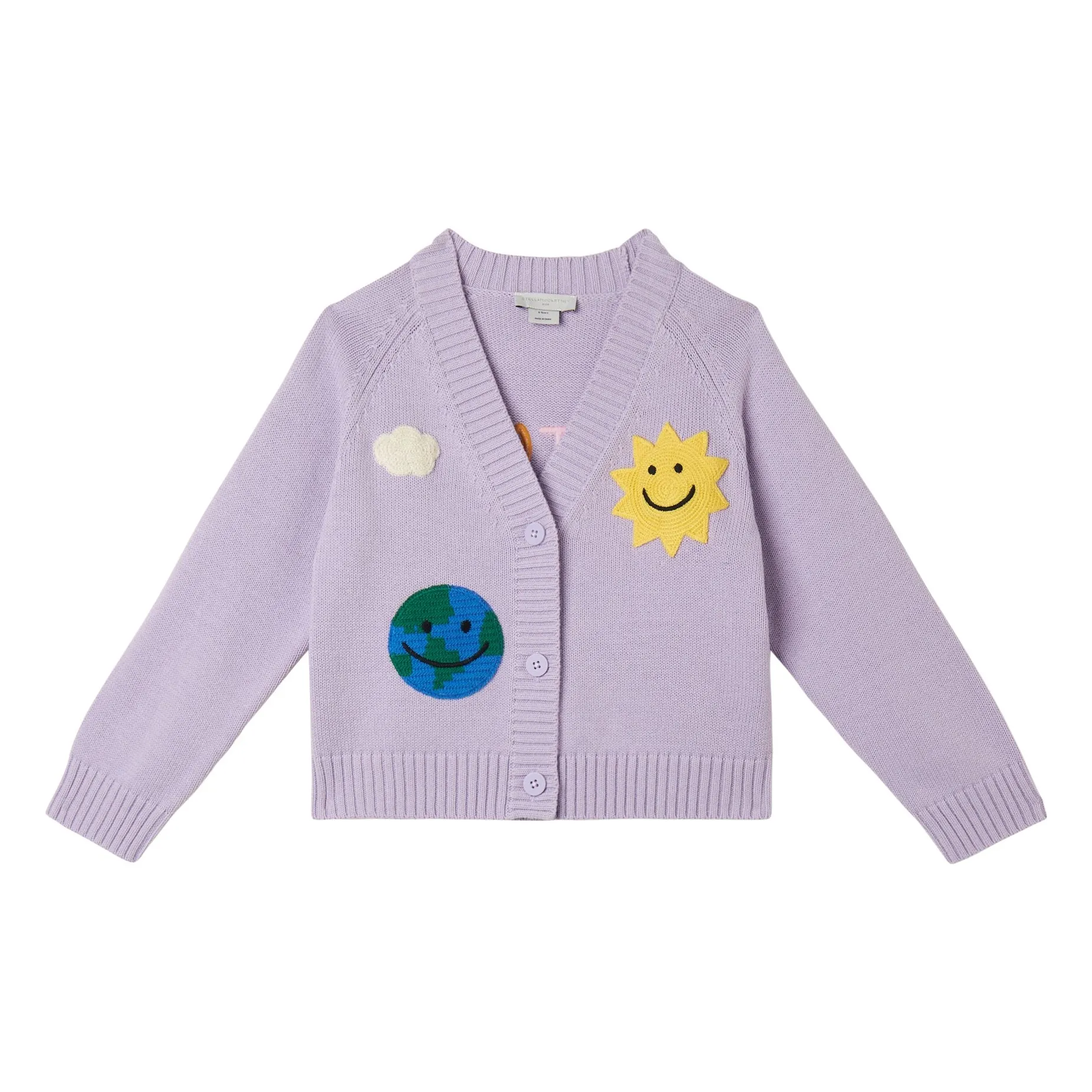 Stella Mccartney Kids Lilac Cardigan Soleil