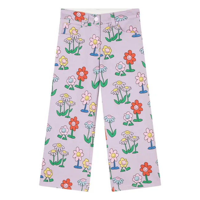 Pantalon Fleuri | 	Lilas