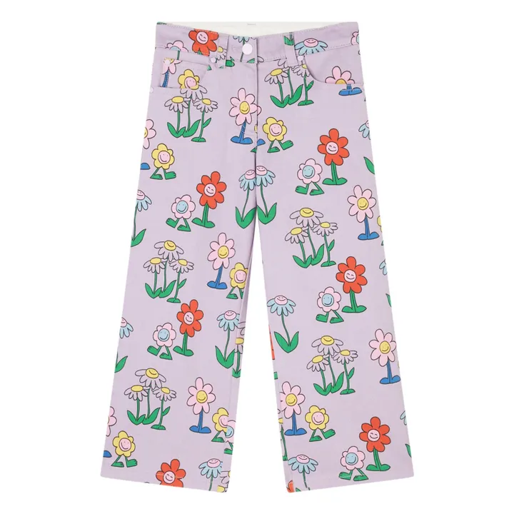Pantalon Fleuri | 	Lilas- Image produit n°0