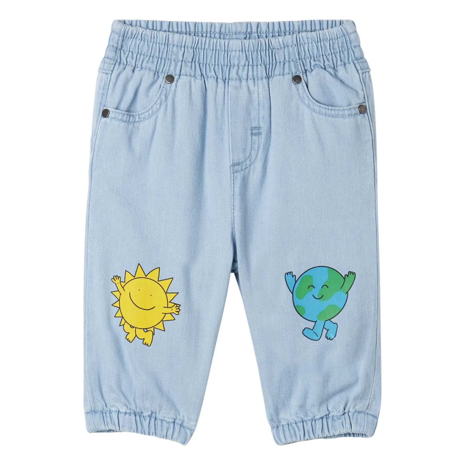 Stella Mccartney Kids Denim Bleached Denim Soleil Pants