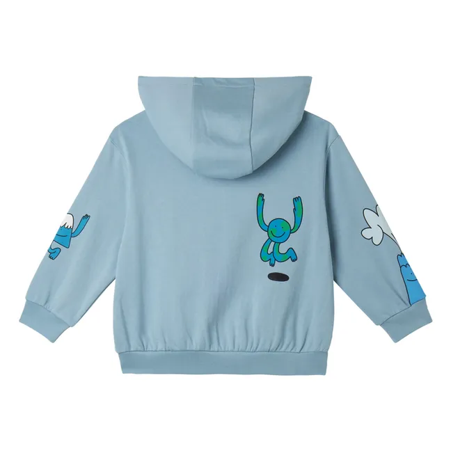 Sweat à Capuche Soleil | Bleu pâle