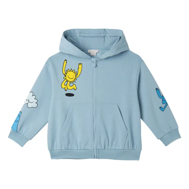 Sweat à Capuche Soleil | Bleu pâle- Image produit n°0