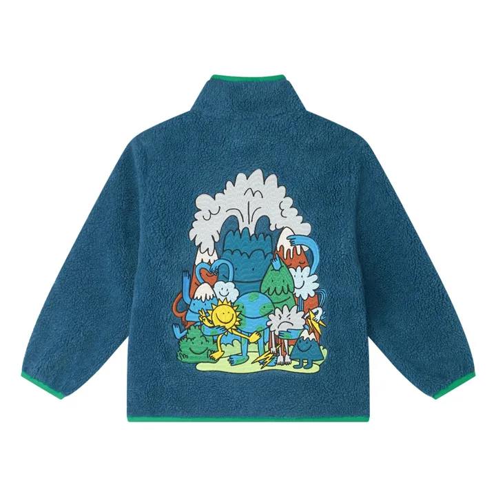 Veste Façon Sherpa Terre | Bleu- Image produit n°1