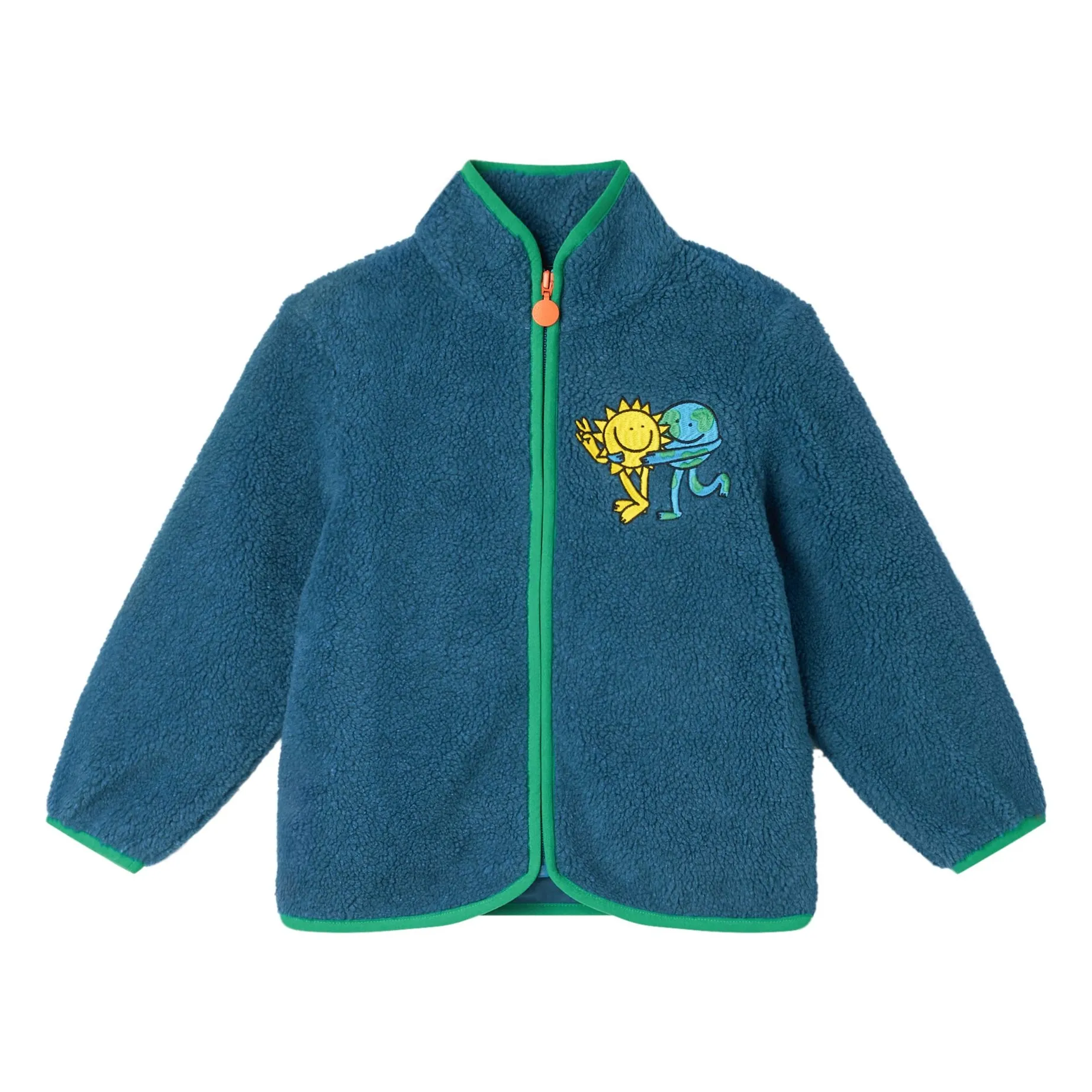 Stella Mccartney Kids Blue Earth Sherpa Jacket