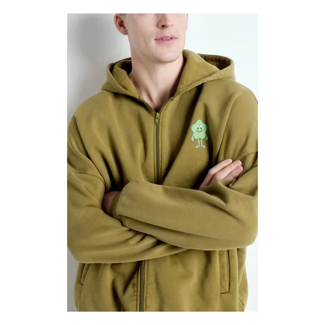 Zoky Sweatshirt mit Reißverschluss aus Bio-Baumwolle | Kamelbraun