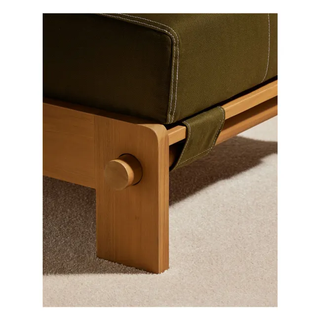 Pouf d'extérieur Graney | Vert kaki