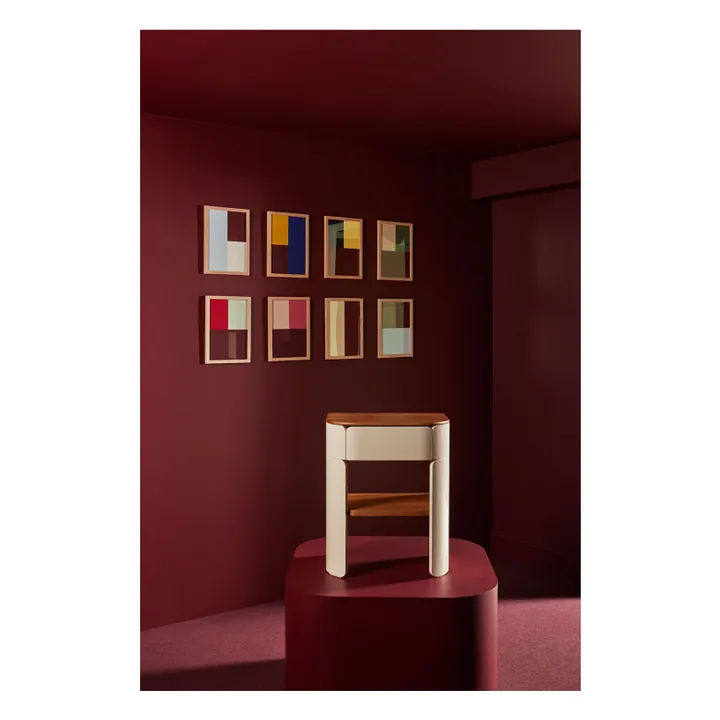 Table de chevet laquée Equilibre | Ecru- Image produit n°6