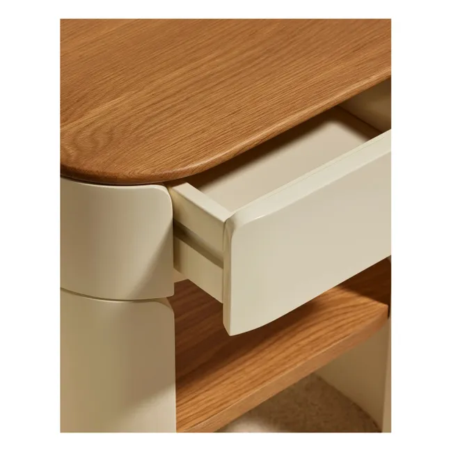 Table de chevet laquée Equilibre | Ecru