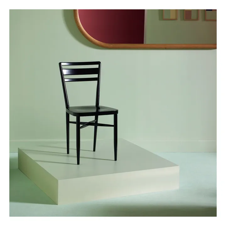 Chaise en frêne laqué Astra | Noir- Image produit n°7