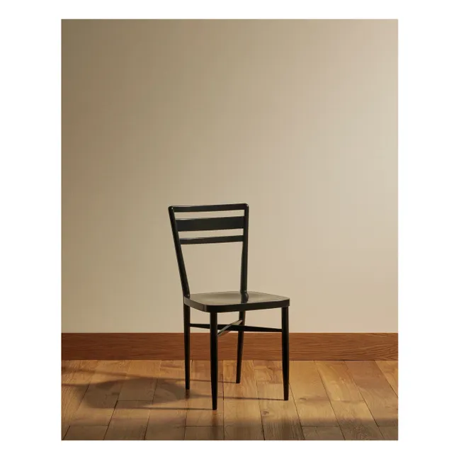 Chaise en frêne laqué Astra | Noir