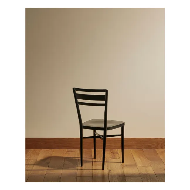 Chaise en frêne laqué Astra | Noir