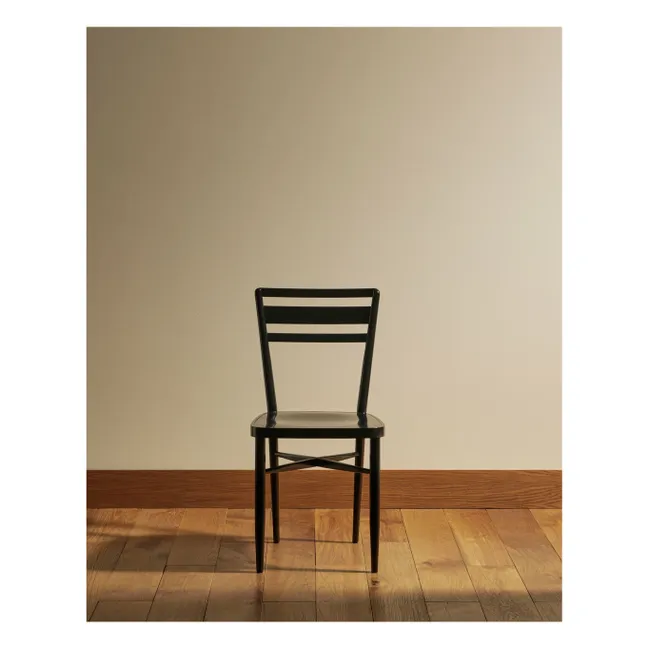 Chaise en frêne laqué Astra | Noir
