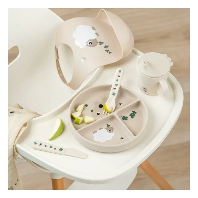 Plato dividido con ventosa Tiny Farm | Arena