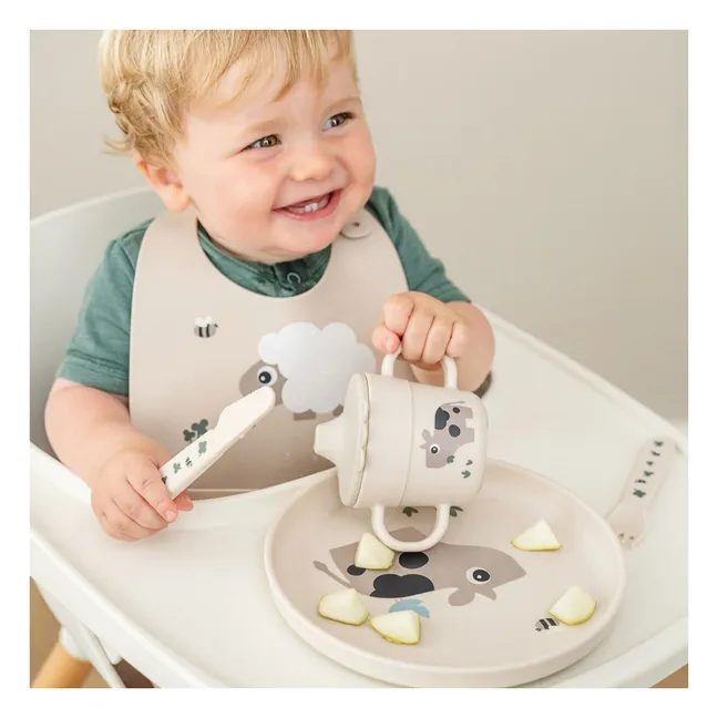 Besteck Tiny Farm - 3er-Set | Sandfarben