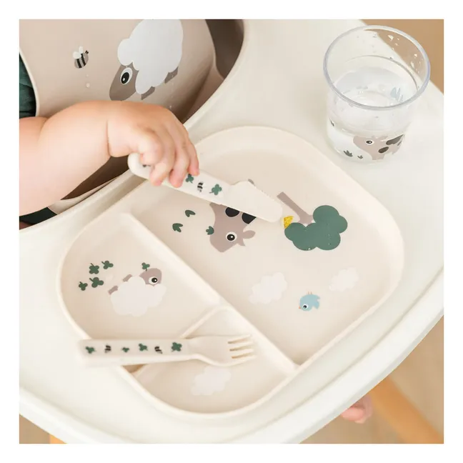 Posate Tiny Farm - Set di 3 pezzi | Sabbia