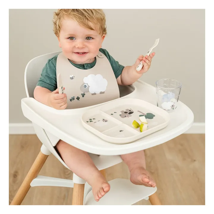 Plato compartimentado Tiny Farm | Arena- Imagen del producto n°1