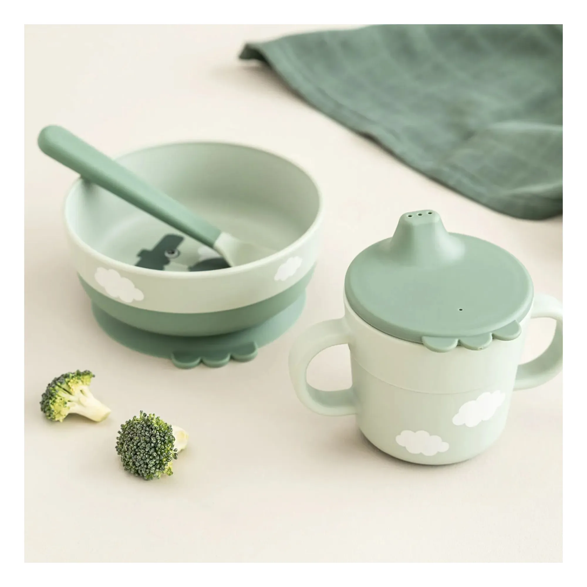 Coffret repas Happy Clouds | Sauge- Image produit n°1