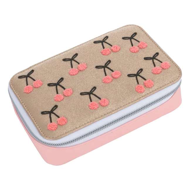 Trousse Large Cherry Pompon | Doré