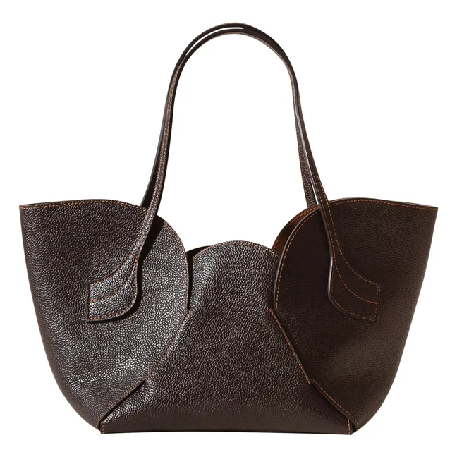 Bolso Sepal S Piel granulada | Marrón