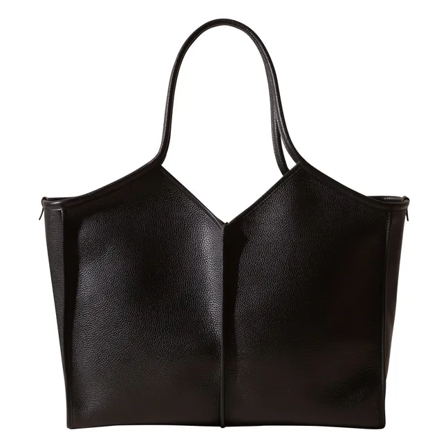 Calella Squared Medium Bag Grain Leather | Black