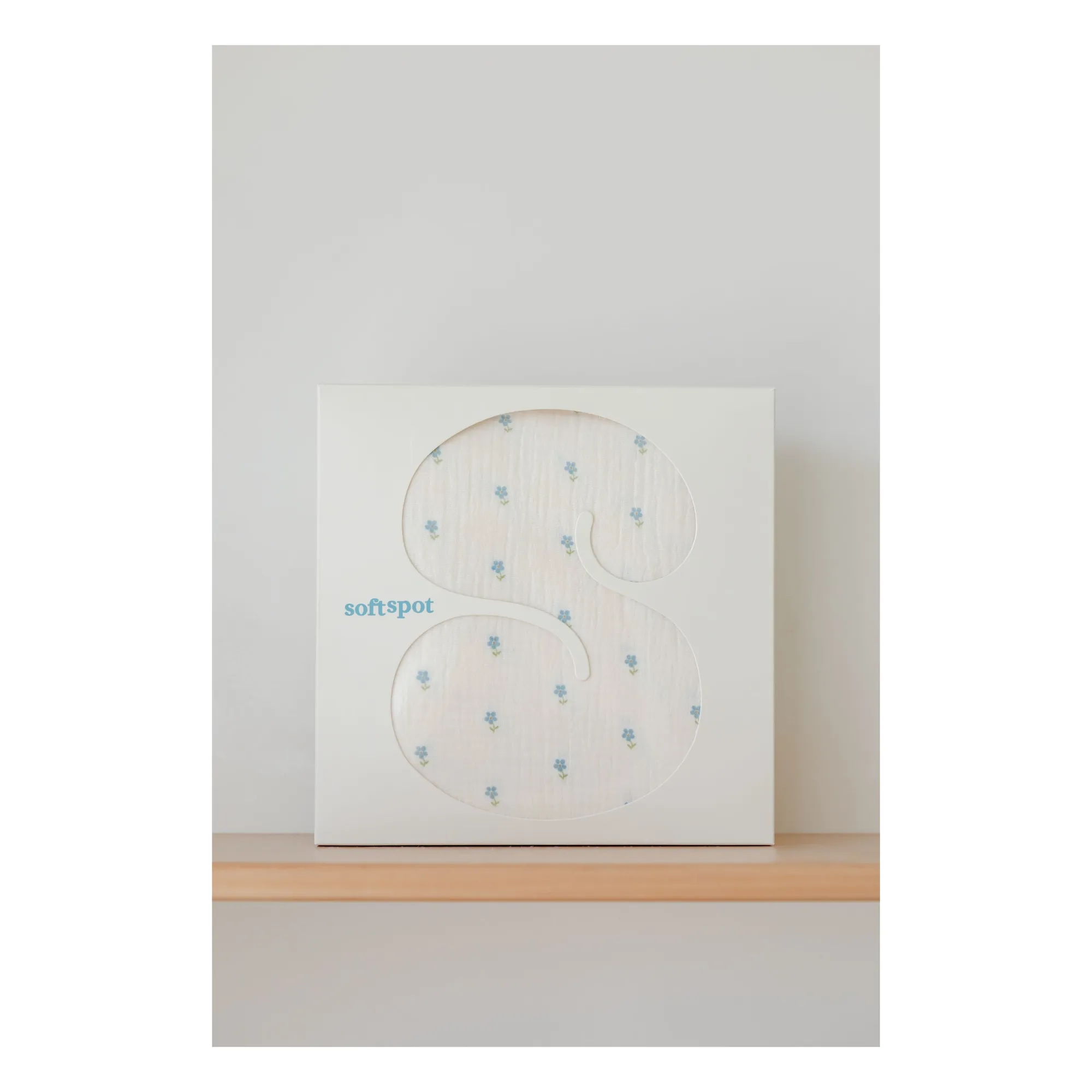 Lange d'emmaillotage Periwinkle en coton bio | Bleu- Image produit n°2