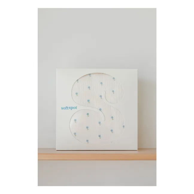 Lange d'emmaillotage Periwinkle en coton bio | Bleu