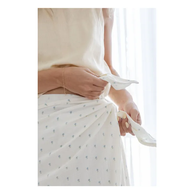 Lange d'emmaillotage Periwinkle en coton bio | Bleu