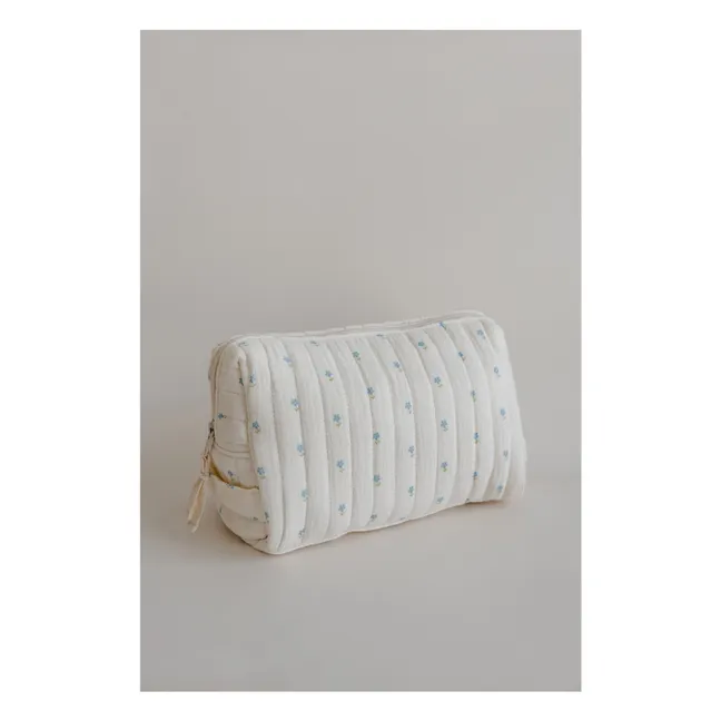 Trousse de toilette Periwinkle en coton bio | Bleu