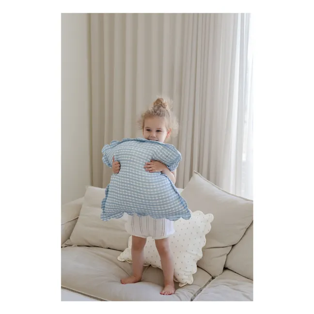 Cottage pillowcases in organic cotton - Set of 2 | Blue