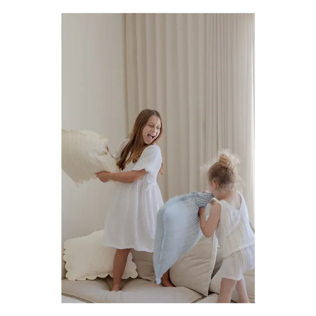 Cottage pillowcases in organic cotton - Set of 2 | Blue