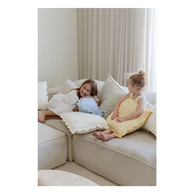 Taies d'oreiller Daisies en coton bio - Set de 2 | Ecru