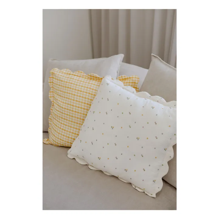 Taies d'oreiller Daisies en coton bio - Set de 2 | Ecru- Image produit n°0