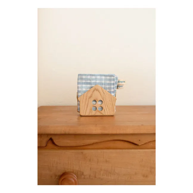 Serviettes Cottage en coton bio - Set de 3 | Bleu