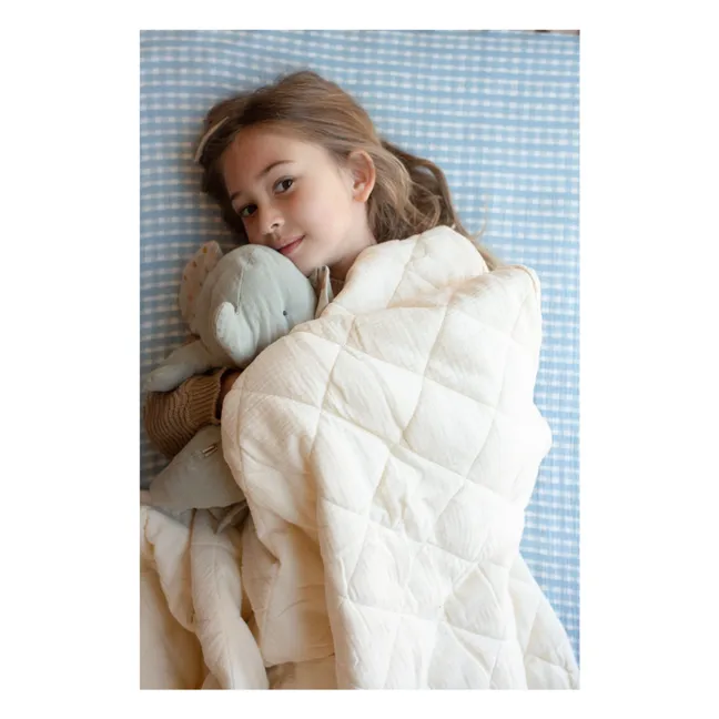 Fitted sheet Cottage in organic cotton | Blue