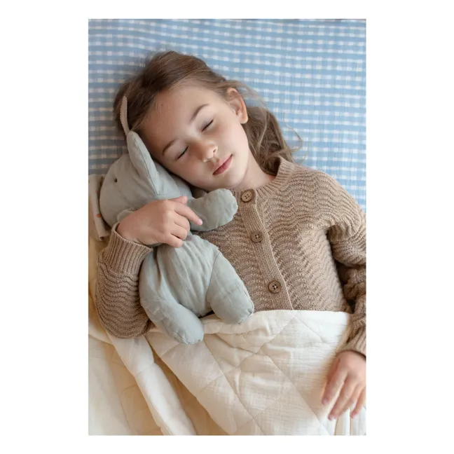 Fitted sheet Cottage in organic cotton | Blue