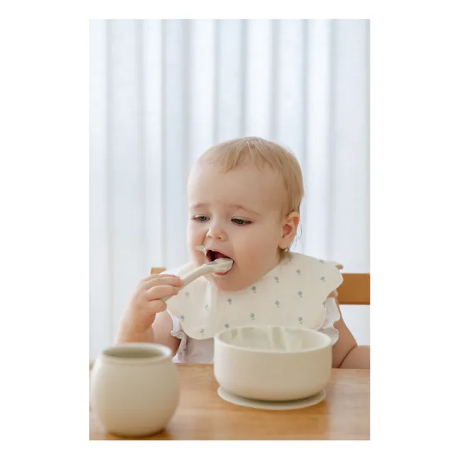 Periwinkle organic cotton petal bibs - Set of 3 | Blue