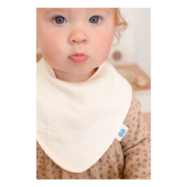 Bavoirs bandana Cottage en coton bio - Set de 3 | Bleu
