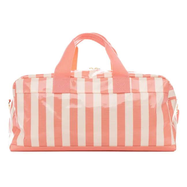 Sac Week-end Butterfly Stripe | Rose pêche