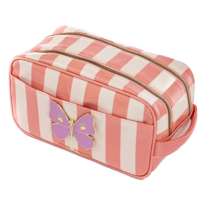 Trousse de Toilette Butterfly Stripe | Rose pêche- Image produit n°2