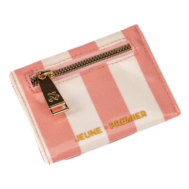 Porte Monnaie Butterfly Stripe | Rose pêche