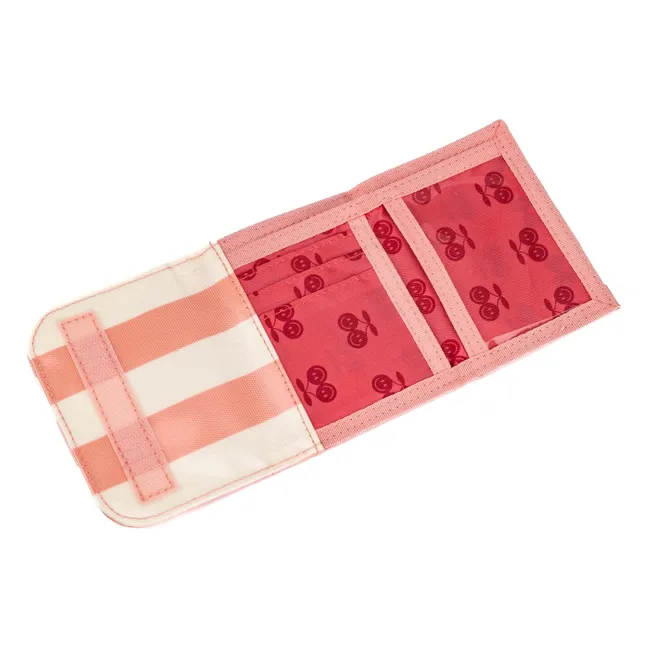 Porte Monnaie Butterfly Stripe | Rose pêche
