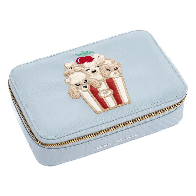 Trousse Large Popcorn | Bleu Clair