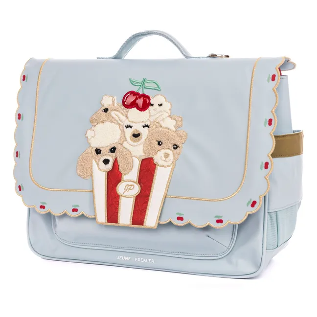 Cartable Midi Popcorn | Bleu Clair